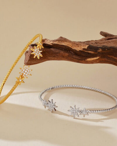 Alternatief beeld van Starburst 925 Sterling Silver Cable Bracelet