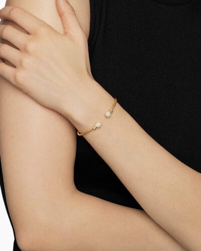 Starburst 925 Sterling Silver Cable Bracelet 2