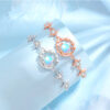 Stars of Sky Moonstone Bracelet Sterling Silver S925 SHOW