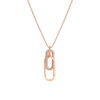 Sterling Silver Box Chain Necklace for Women ROSE GOLD SHOW