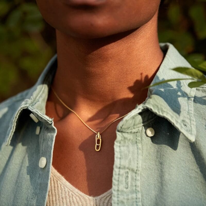 Sterling Silver Box Chain Necklace for Women 6