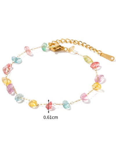 Sweet Bulk Stainless Steel Chain with Stones Bracelets 1