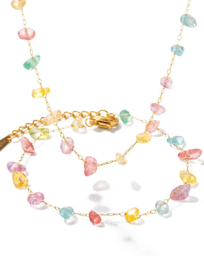 Sweet Bulk Stainless Steel Chain with Stones Bracelets (1)