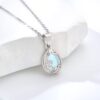 Teardrop Pendant Sterling Silver Moonstone Necklace