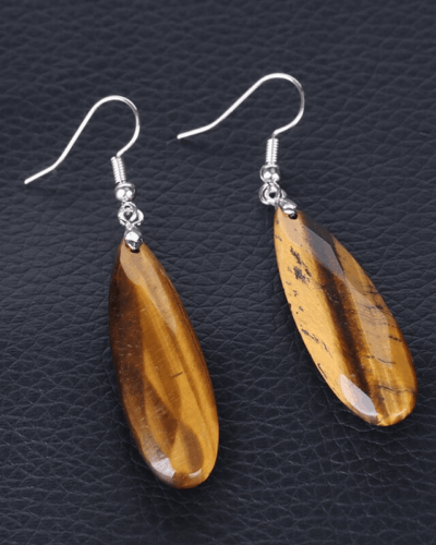 Flat Quartz Crystal Earrings with Drop Shape for Women Wholesale
