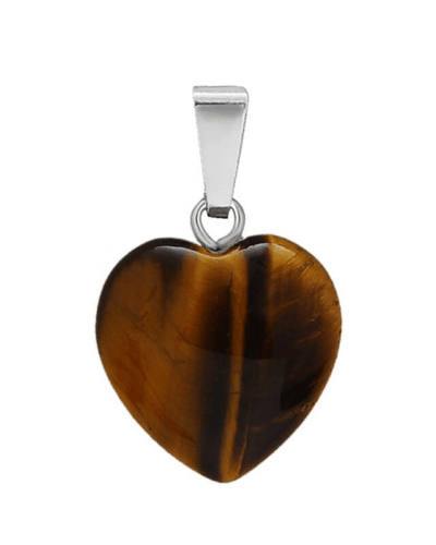 Hand-Carved Heart Shaped Pendant Crystal Necklace Unisex Wholesale
