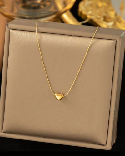 Titanium Stainless Steel Heart Chain for Women (1)