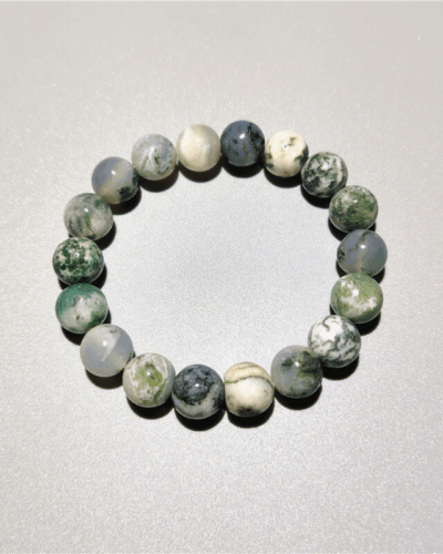 Round Tree Agate Bracelet Natural Healing Stone Bulk