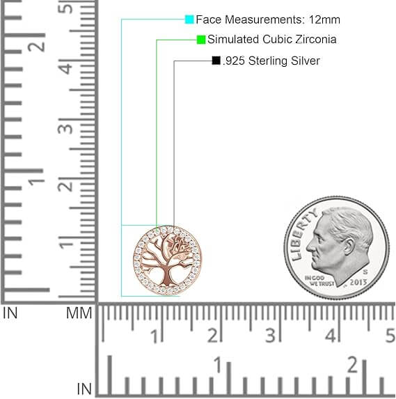 Tree of Life Earrings Sterling Silver S925 - immagine 3