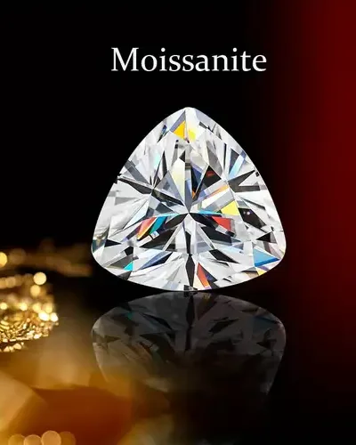Alternatief beeld van Trillion Cut Loose Moissanite Wholesale