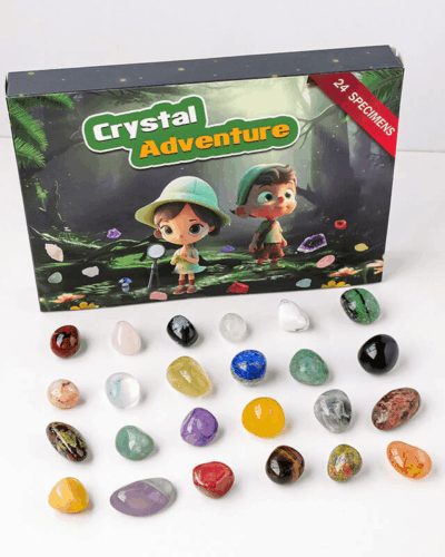 24Pcs Natural Crystal Grid Kit for Children Adult Bulk