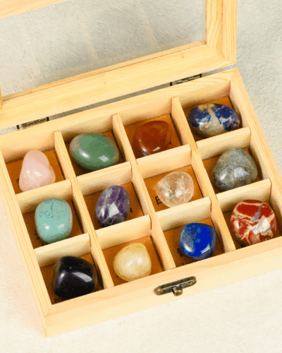 12Pcs Storage Box for Crystals and Stones Gift Box