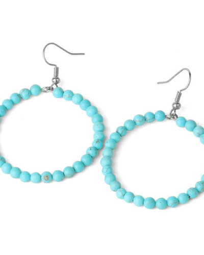 Large Chic Crystal Earrings Bead Hoops for Women Wholesale