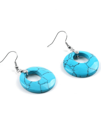 Genuine Crystal Hoop Earrings Quartz Crystal Earrings Wholesale