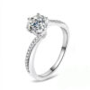 Twisted Band Moissanite Ring with 6 Prong Wholesale