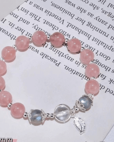 Cat Eye Stone Rose Quartz Bead Bracelet for Women Wholesale