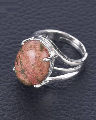 4-Prong Natural Crystal Wedding Rings for Women Wholesale