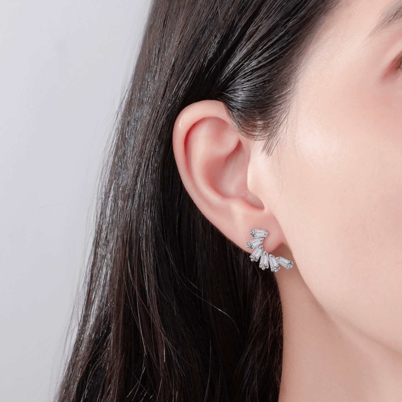 925 Sterling Silver Irregular Crystal Purple Earrings for Her Bulk