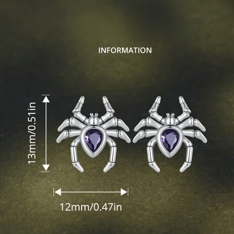 Unique S925 Silver Spider Earrings Wholesale 1