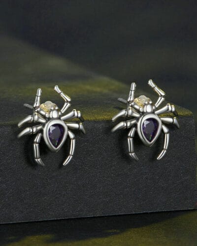 Unique S925 Silver Spider Earrings Wholesale 2