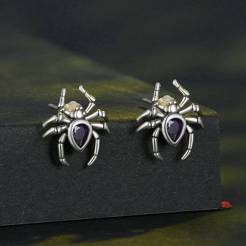 Unique S925 Silver Spider Earrings - Image 7