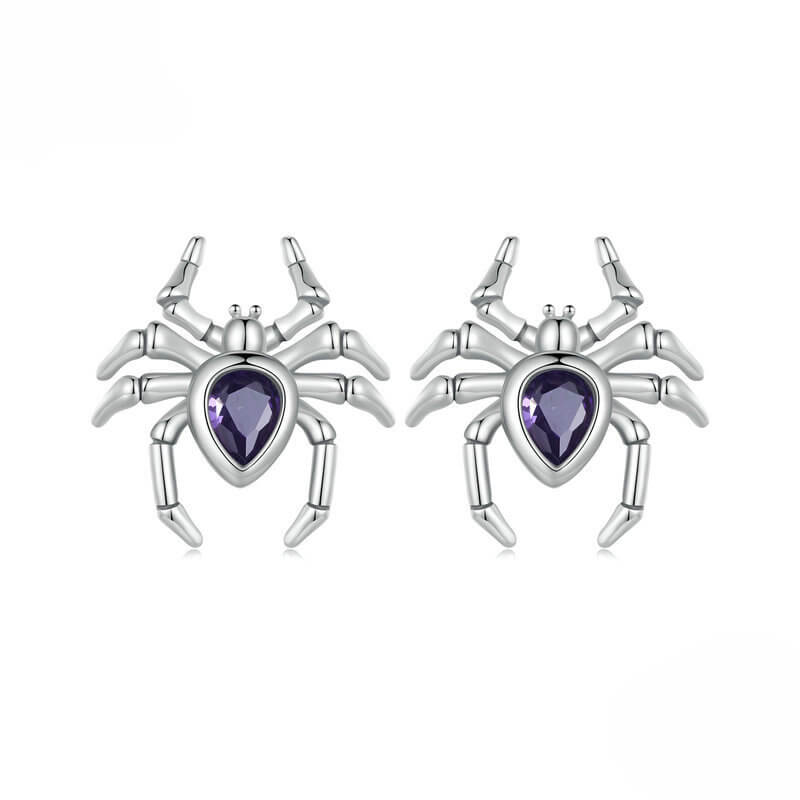 Unique S925 Silver Spider Earrings Wholesale SHOW