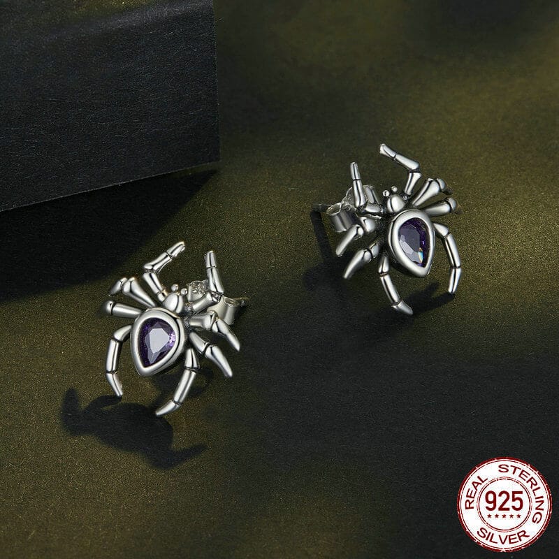 Unique S925 Silver Spider Earrings - Image 5
