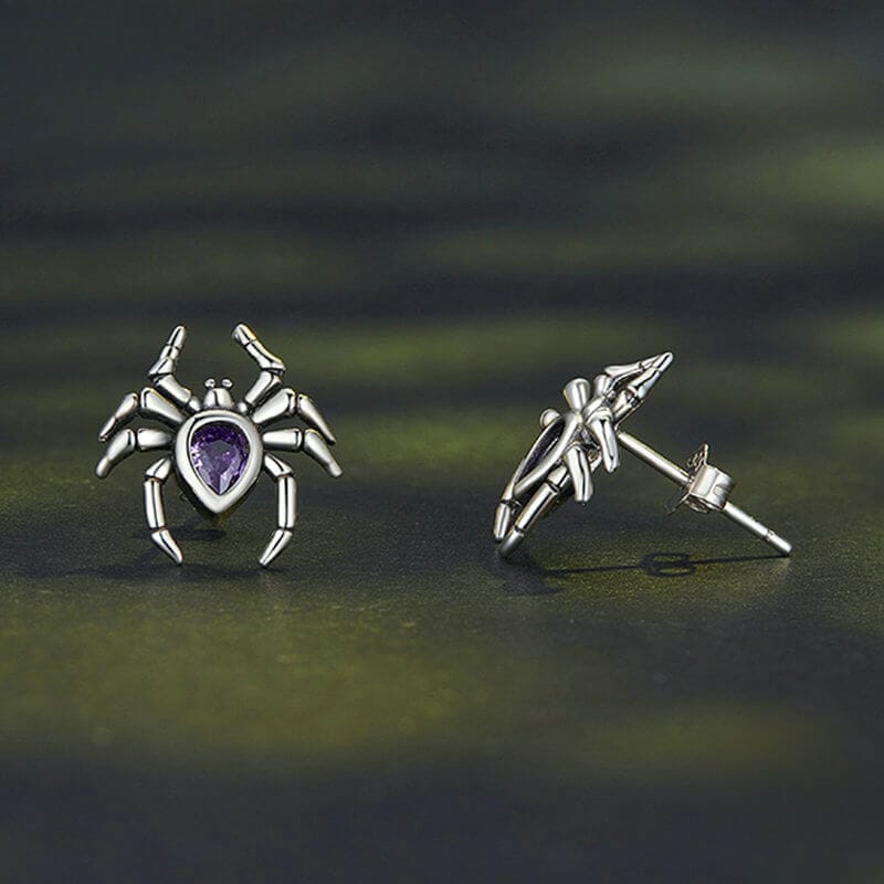 Unique S925 Silver Spider Earrings - Image 3