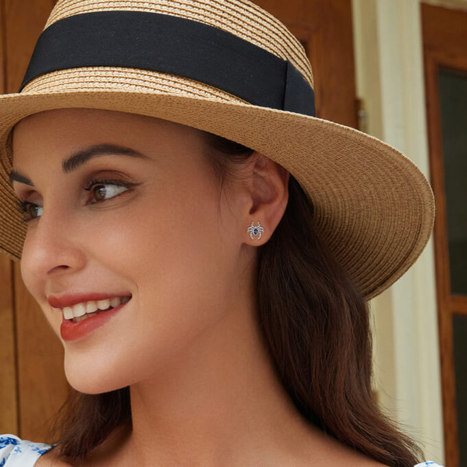 Alternative view of Unique S925 Silver Spider Earrings Wholesale