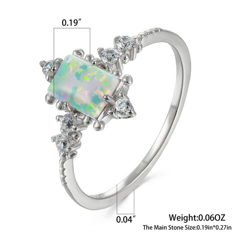 Versatile 925 Sterling Silver White Opal Ring Wholesale 1