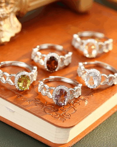 Alternativní pohled na Vintage Adjustable Citrine Stone Ring Natural Crystal Ring Bulk