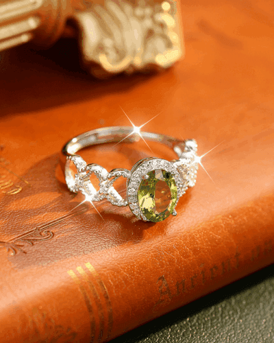 Vintage Citrine Stone Ring Natural Crystal Ring Bulk