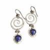Large Vintage Crystal Drop Earrings Lapis Lazuli Earring for Women Bulk