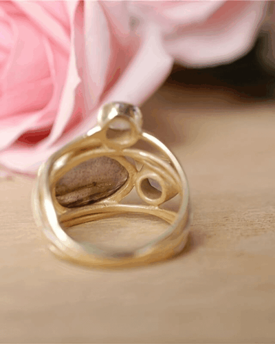 Vintage Multi-layer Labradorite Crystal Ring Natural Crystal Jewelry Bulk