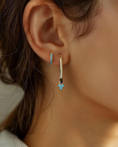 Vue alternative de Vintage Style 925 Sterling Silver Earrings Set of 3