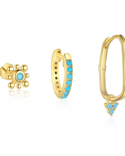 Vintage Style 925 Sterling Silver Earrings Set of 3 SHOW