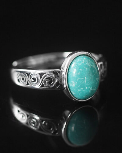 Wave Design Vintage S925 Sterling Silver Ring Red Agate Bulkturquoise