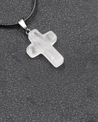 2cm Large Crystal Cross Necklace Unisex Wholesale