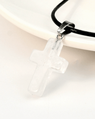 Healing Crystal Cross Pendant Crystal Necklace for Women and Men Wholesale