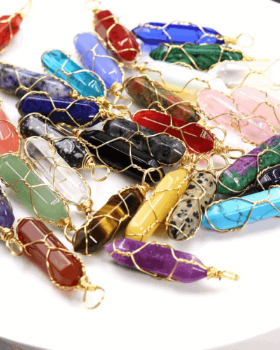 Wholesale Handmade Natural Hexagonal Crystal Necklace