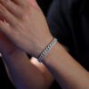 Wholesale Mens Moissanite Bracelet with 925 Sterling Silver