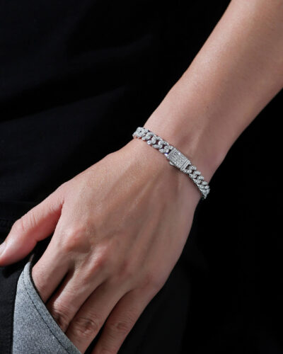 Alternative Ansicht von Wholesale 0.8cm Mens Moissanite Bracelet with 925 Sterling Silver