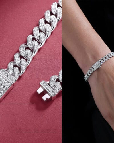 Wholesale Mens Moissanite Bracelet with 925 Sterling Silver 6