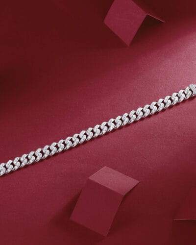 Wholesale Mens Moissanite Bracelet with 925 Sterling Silver 7