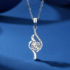 Wholesale Moissanite Necklace with Geometric Solid Color Pendant