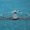 Wholesale Round Moissanite Bracelet with 925 Sterling Silver