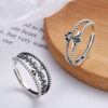 Wholesale Vintage S925 Sterling Silver Ring with Cross Cutout