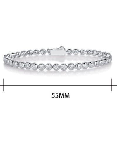 Wholesale Womens Moissanite Bracelet with 925 Sterling Silver 3