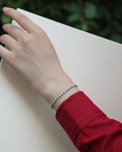 Wholesale Womens Moissanite Bracelet with 925 Sterling Silver 5