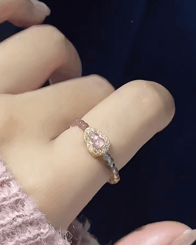 Natural Tourmaline Stone Ring Feng Shui Wealth Gourd Ring Bulk